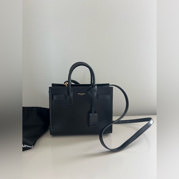 Saint Laurent Sac de Jour Nano in black smooth leather - Picture 3 of 14